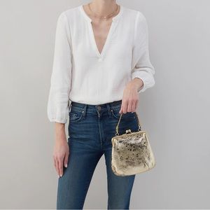 NWT! Hobo Alba gold metallic crossbody.